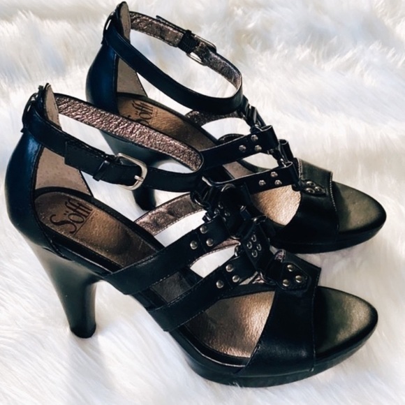 Sofft Shoes - Sofft Black Leather Sandals